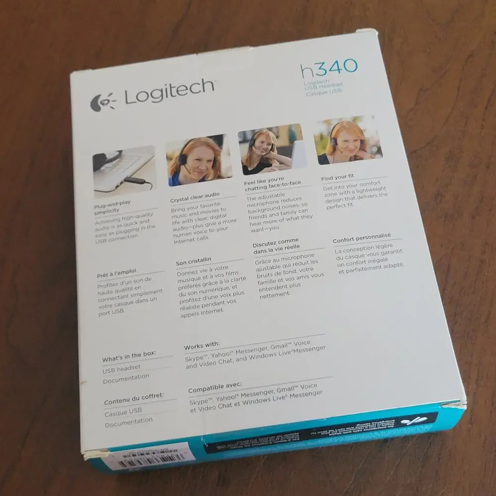 Logitech H340 USB Computer PC Headset w/ Noise Cancelling Microphone New Sealed